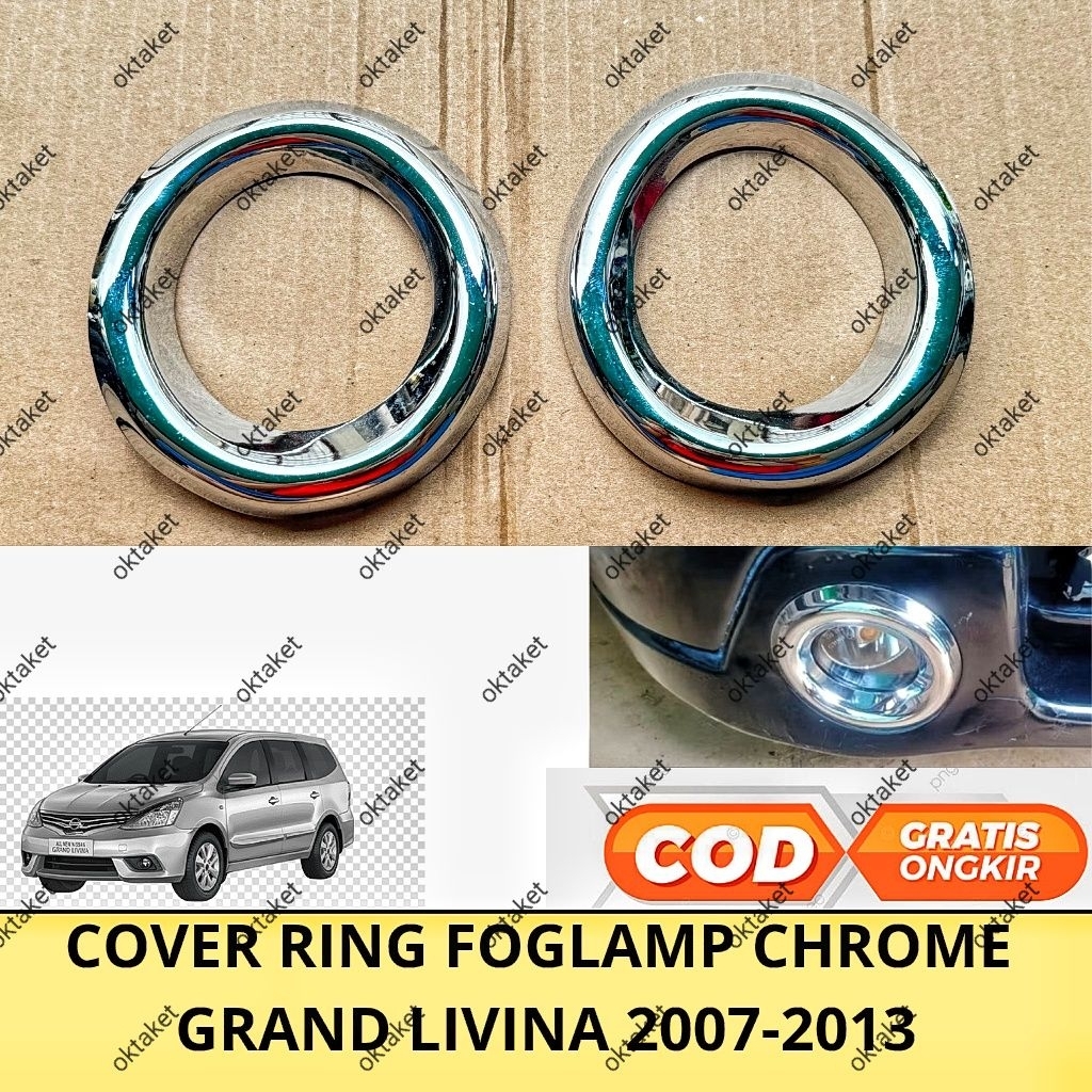 Cover Ring foglamp Grand Livina 2007 2010 2012 2013 Chrome