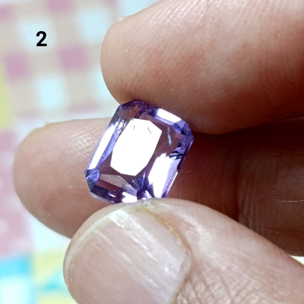 Natural Kecubung Ungu Muda - Natural Amethyst Octagon Cut