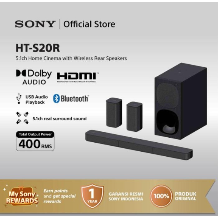 SONY SOUNDBAR HT-S20R Home Cinema Soundbar System