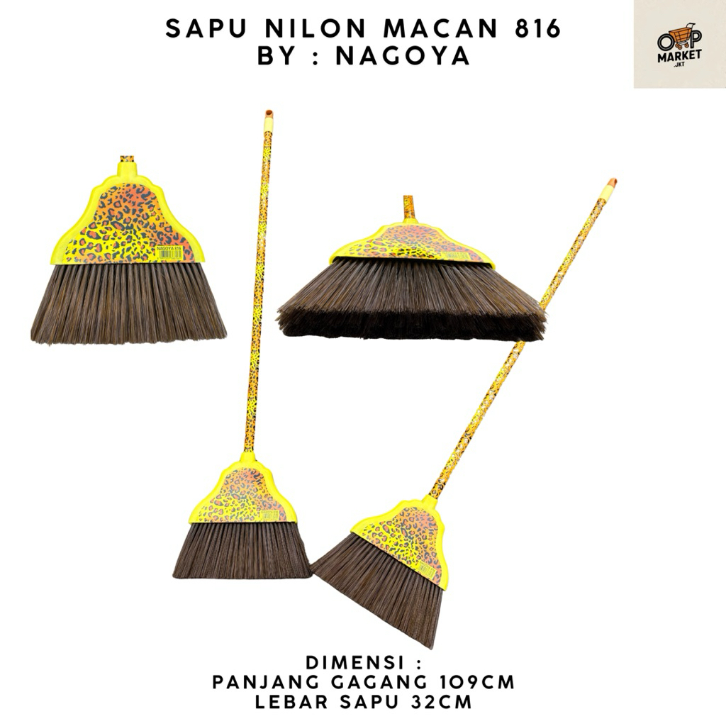 Sapu Nilon Macan Sapu Plastik Warna Sapu Lantai Broom Macan Nagoya 816