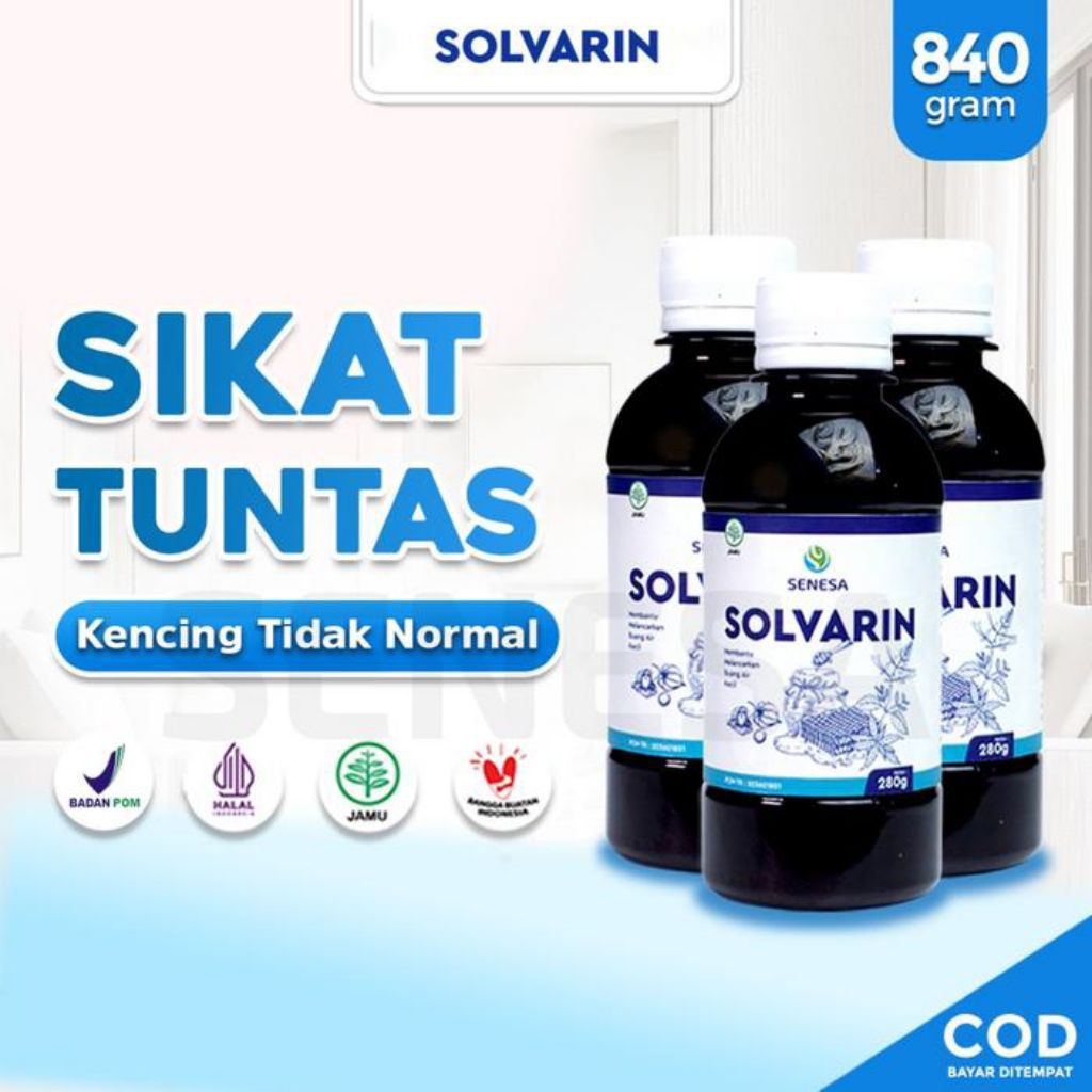 SOLVARIN - Paket Madu Herbal Obat Infeksi Saluran Kencing Atasi Batu Ginjal - 1 Botol