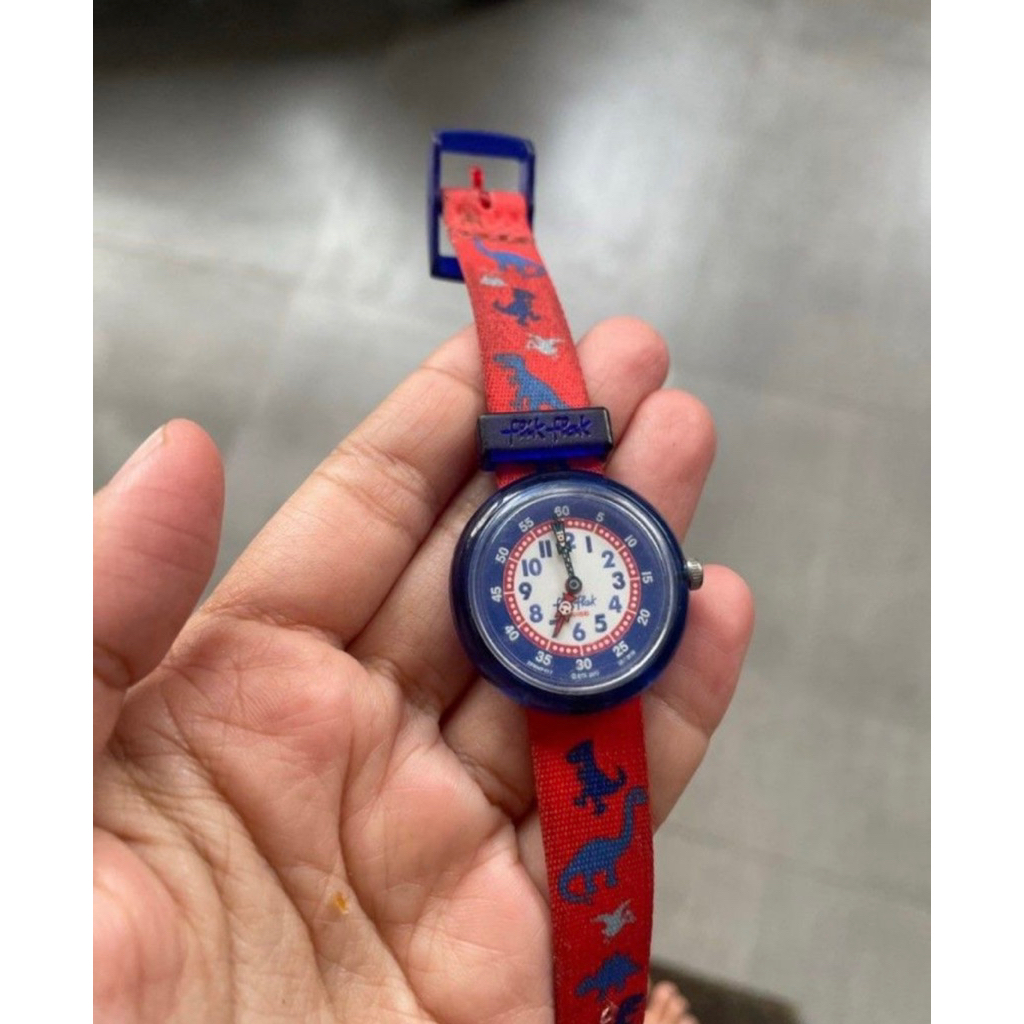 Preloved jam tangan swatch flik flak original authentic second bekas jam tangan anak
