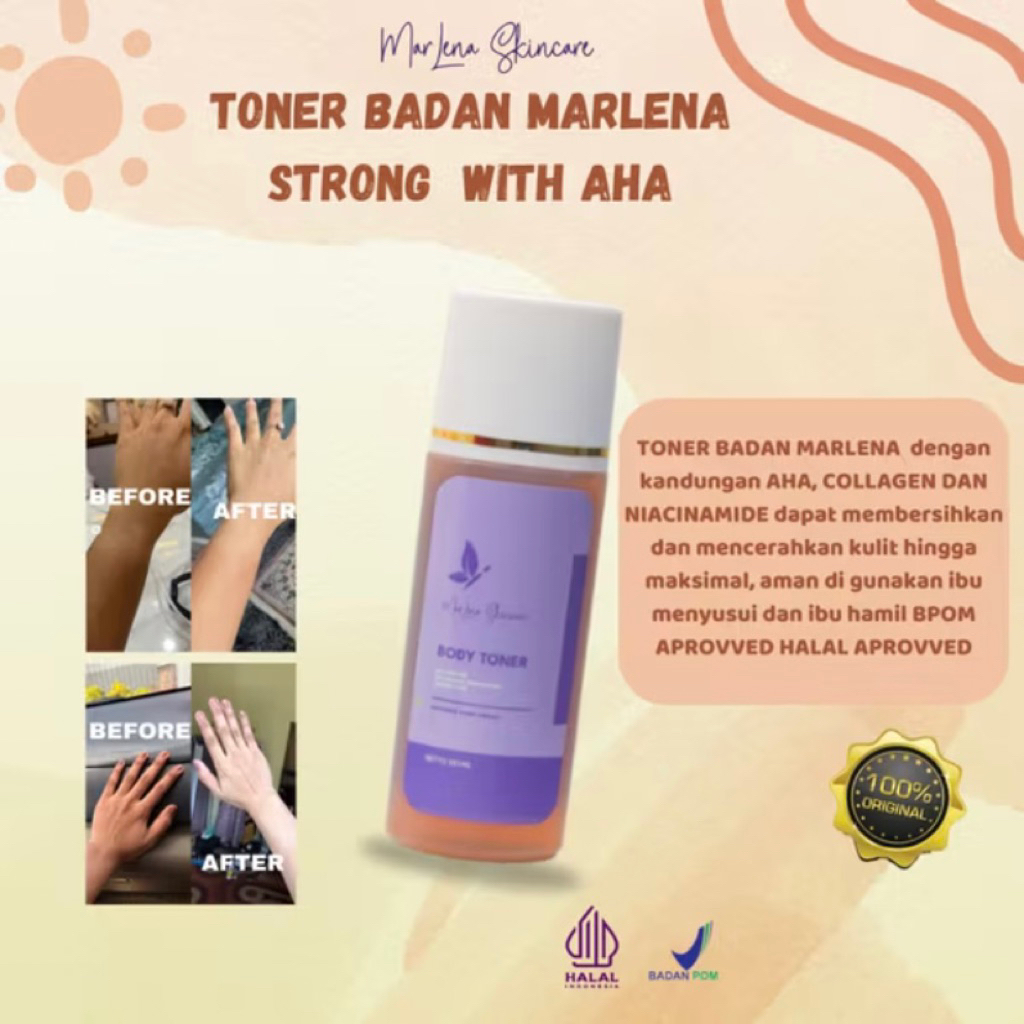 TONER BADAN MARLENA INJEKSI WHITENING STRONG BODY TONER [ ecer 1 pcs ]