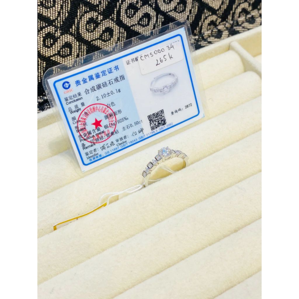 CINCIN FASHION WANITA PERAK 925 BATU MOISSANITE IMPOR CHINA