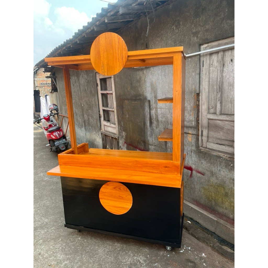 Gerobak booth sempol / gerobak booth minuman thai tea boba