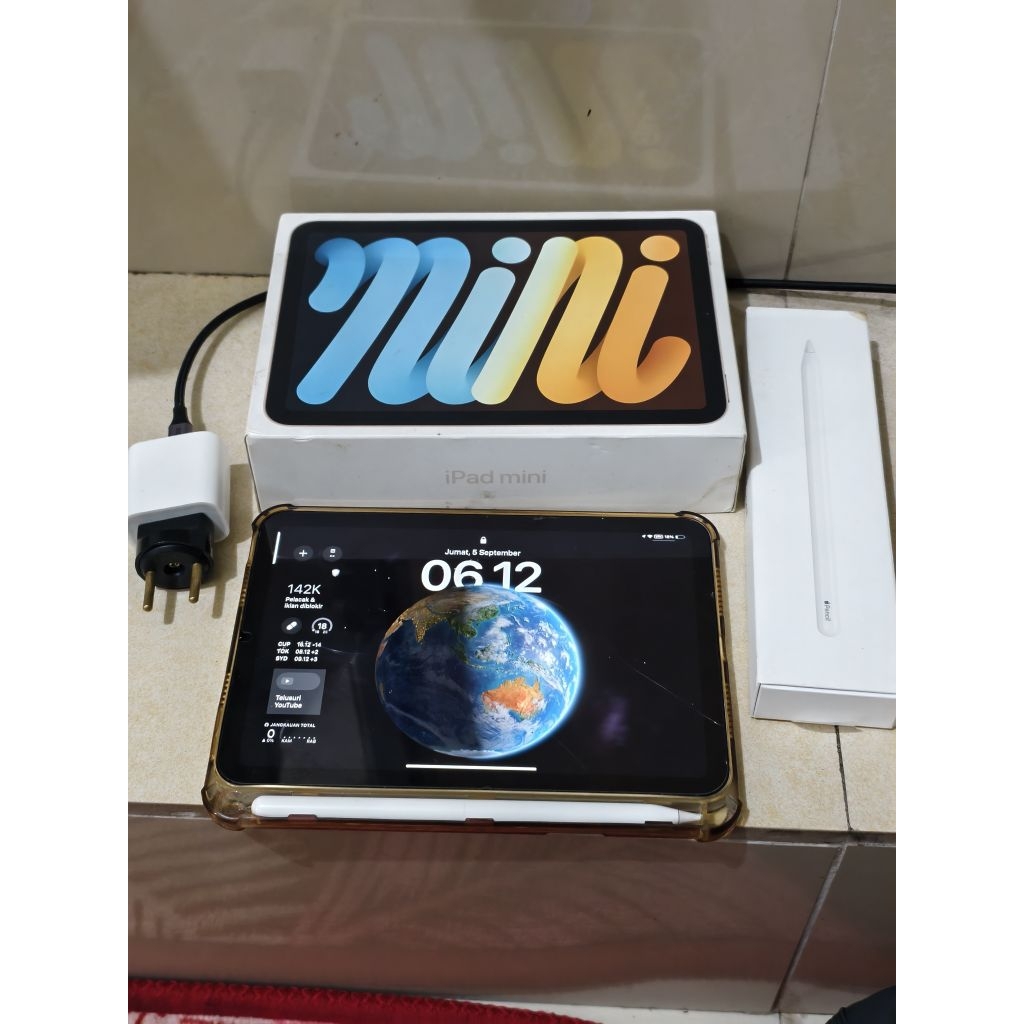 Ipad Mini 6 64GB Wifi dengan Apple Pencil Second no minus