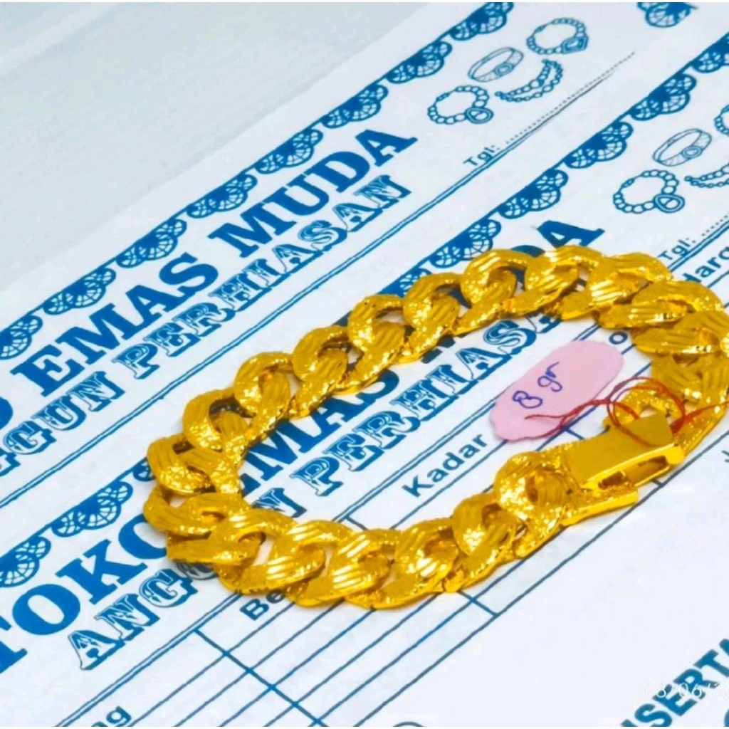 TERBARU GELANG SISIK NAGA BERLAPIS EMAS MUDA DESAIN ELEGAN