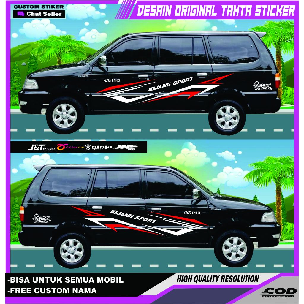 (COD) Stiker Mobil Kijang Lgx Stiker Body Kijang Super Stiker Kijang Lgx