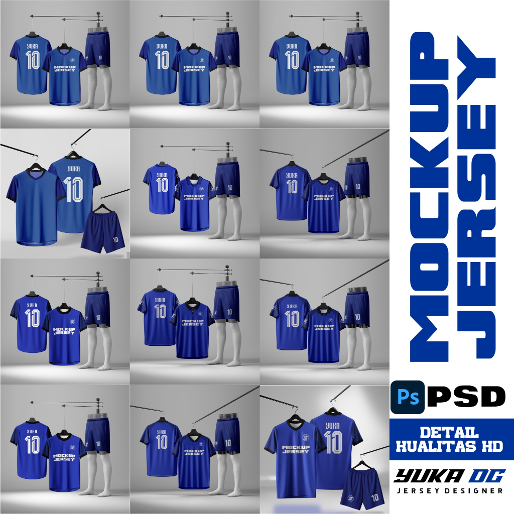Mockup Jersey Hanger & Mannequin Premium | File Google Drive | Resolusi Tinggi | Garansi 1 Minggu