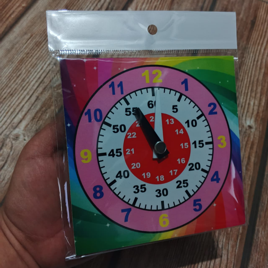 Mainan Edukasi Jam Kayu Anak 3-8 Tahun Menarik