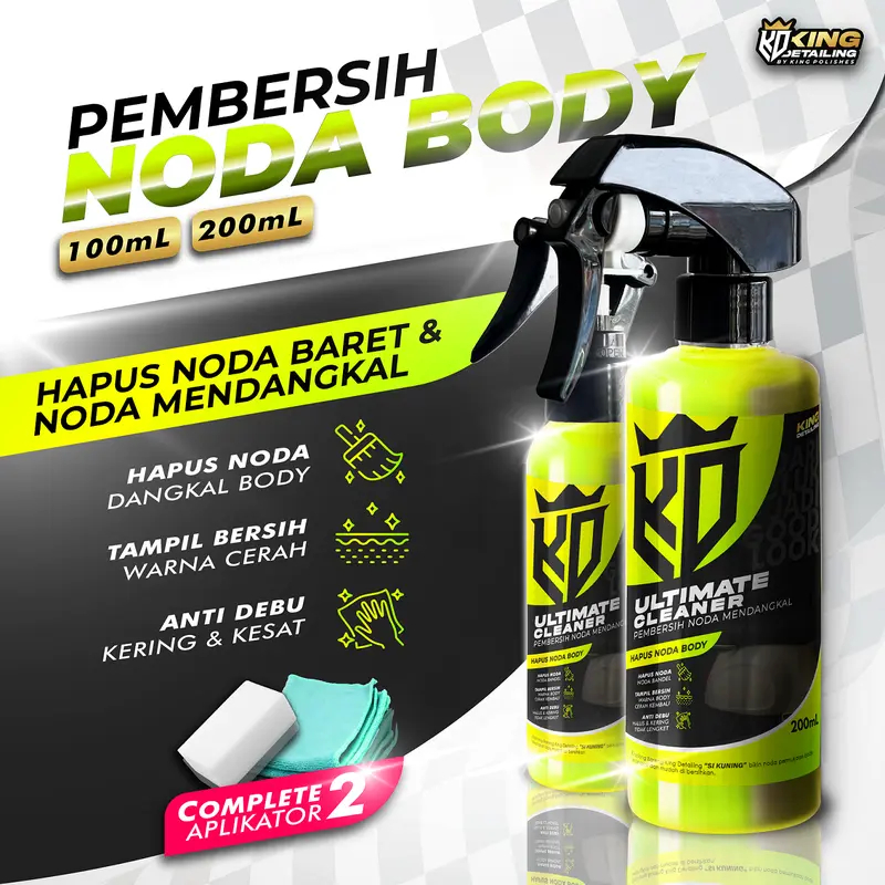 KING POLISHES Ultimate Cleaner Pembersih Jok Interior Plafon Dashboard Plastik Kain Beludru Mobil Mo