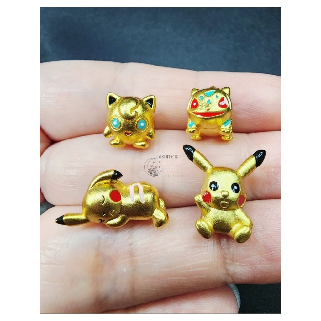 Kode POKEMON - PADUAN EMAS / Sandgold S999 Charm / Liontin Anti Karat untuk Gelang Crystal / Gelang 