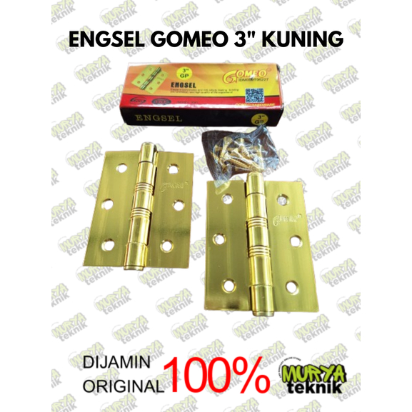 Engsel Jendela Engsel Pintu Rumah GOMEO 3 inch KUNING