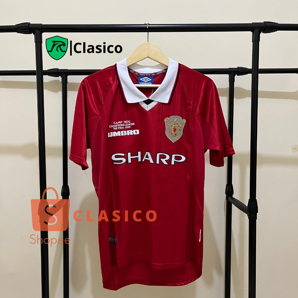 Jersey Retro Manchester United Home Final UCL Camp Nou 1998/1999 | Baju Bola Kualitas Premium