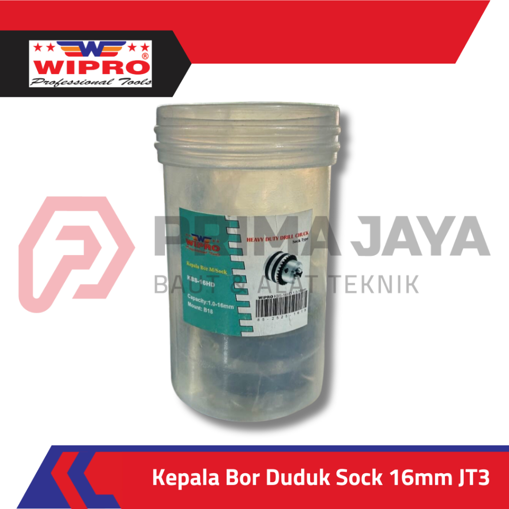 KEPALA MESIN BOR DUDUK SOCK / CHUCK BOR MANUAL 13 16 MM WIPRO