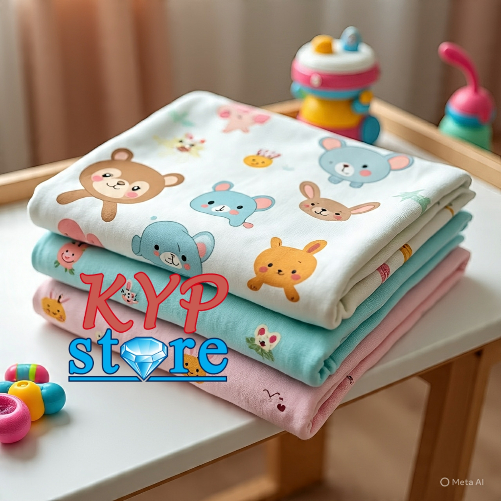 3 PCS BEDONG MURAH - kain bedong / pernel bayi size besar. bahan flanel halus dan lembut motif lucu 