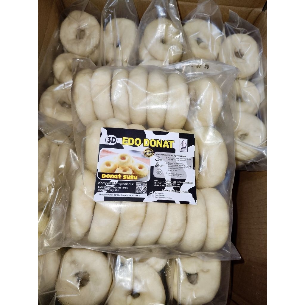 DONAT SUSU 3D EDO ISI 20 HALAL FROZEN