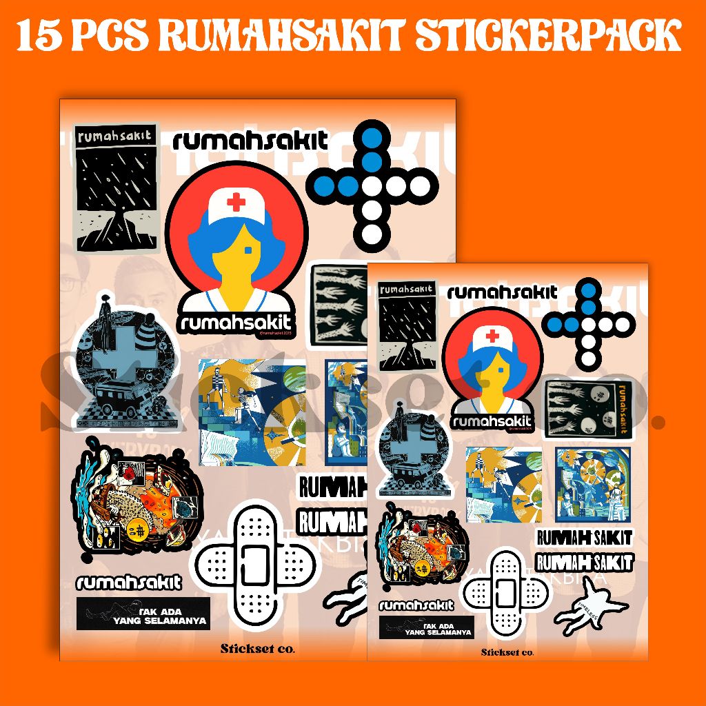 15 PCS RUMAHSAKIT BAND STICKERPACK ANTI AIR