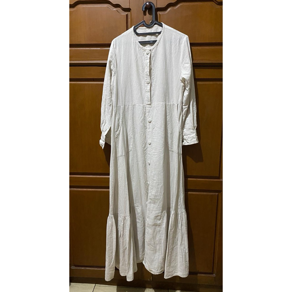 Gamis rayon broken white