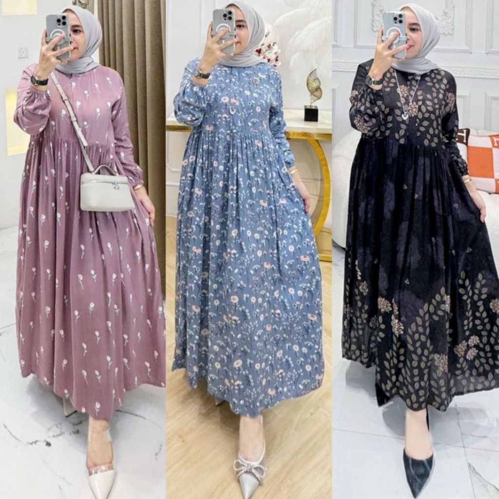 GAMIS RAYON VISCOSE PREMIUM TERBARU - RAYON PREMIUM VISCOSE - GAMIS TERBARU 2025