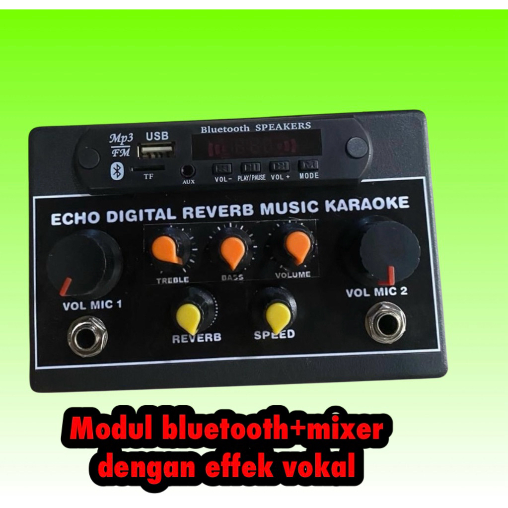 modul mp3 bluetooth+karaoke dengan efek vokal