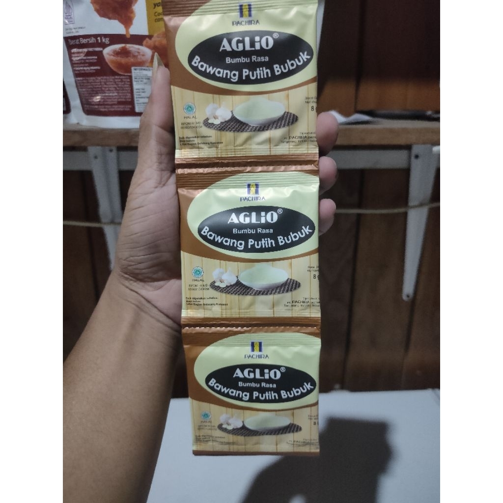 aglio bawang putih bubuk 1renceng 8gramx12sachet