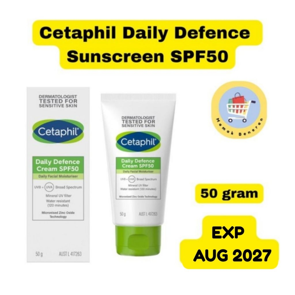 Cetaphil Daily Defence cream sunscreen spf50 isi 50 mL UVA UVB sunblock