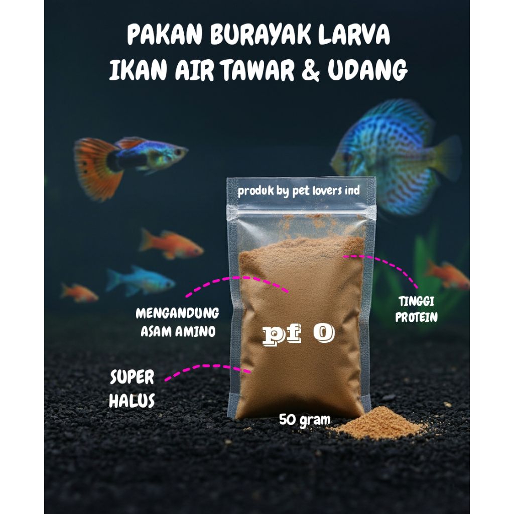 pakan bibit ikan baru lahir super halus fengli 0