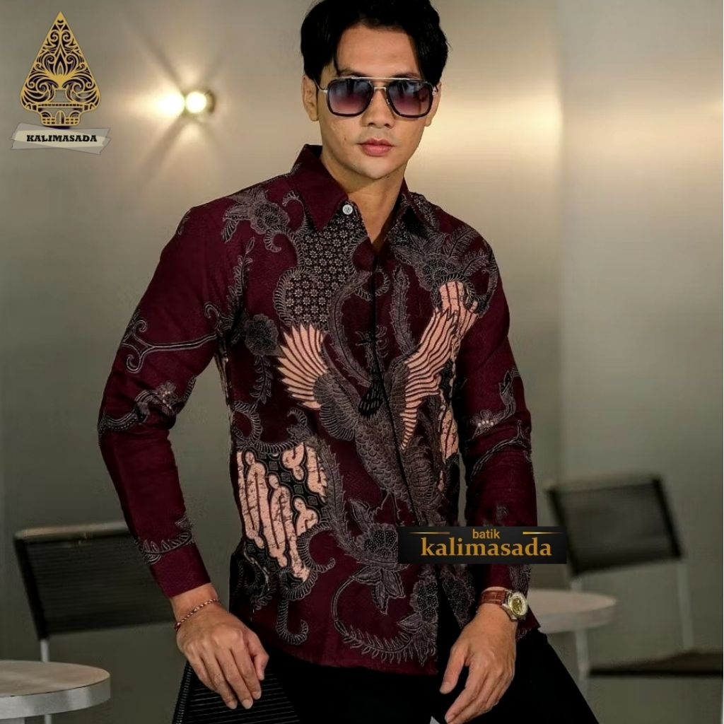 KEMEJA BATIK PRIA • KEMEJA BATIK PRIA LENGAN PANJANG • HEM BATIK PRIA PREMIUM • Set sarkem kemeja JA