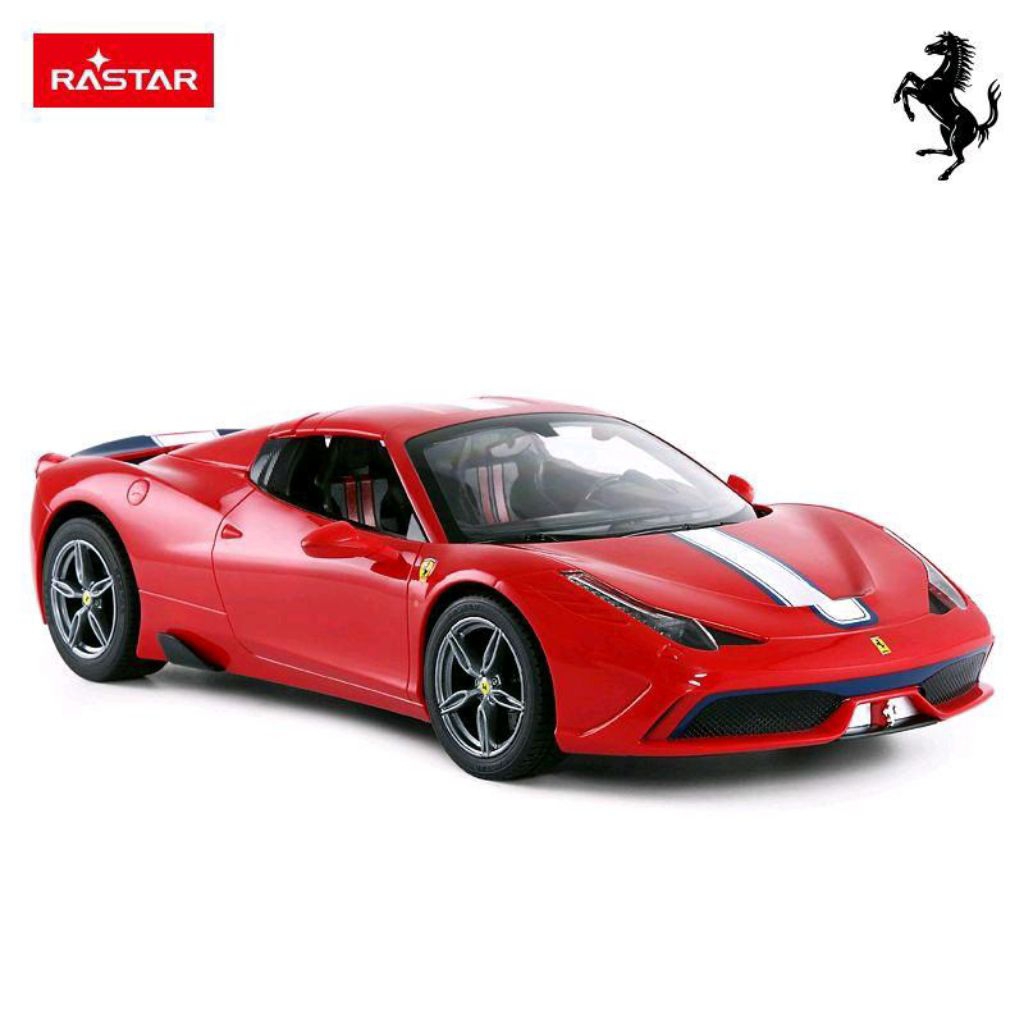 RASTAR LISENSI RC Ferrari 458 Speciale A Convertible Version 1:14 Scale Remote Control RED