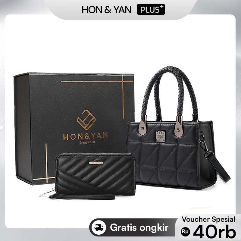 FREE ONGKIR HONYAN PLUS TAS WANITA CAROLINE GIFT SET TAS SELEMPANG WANITA SLINGBAG WANITA GIFT SET