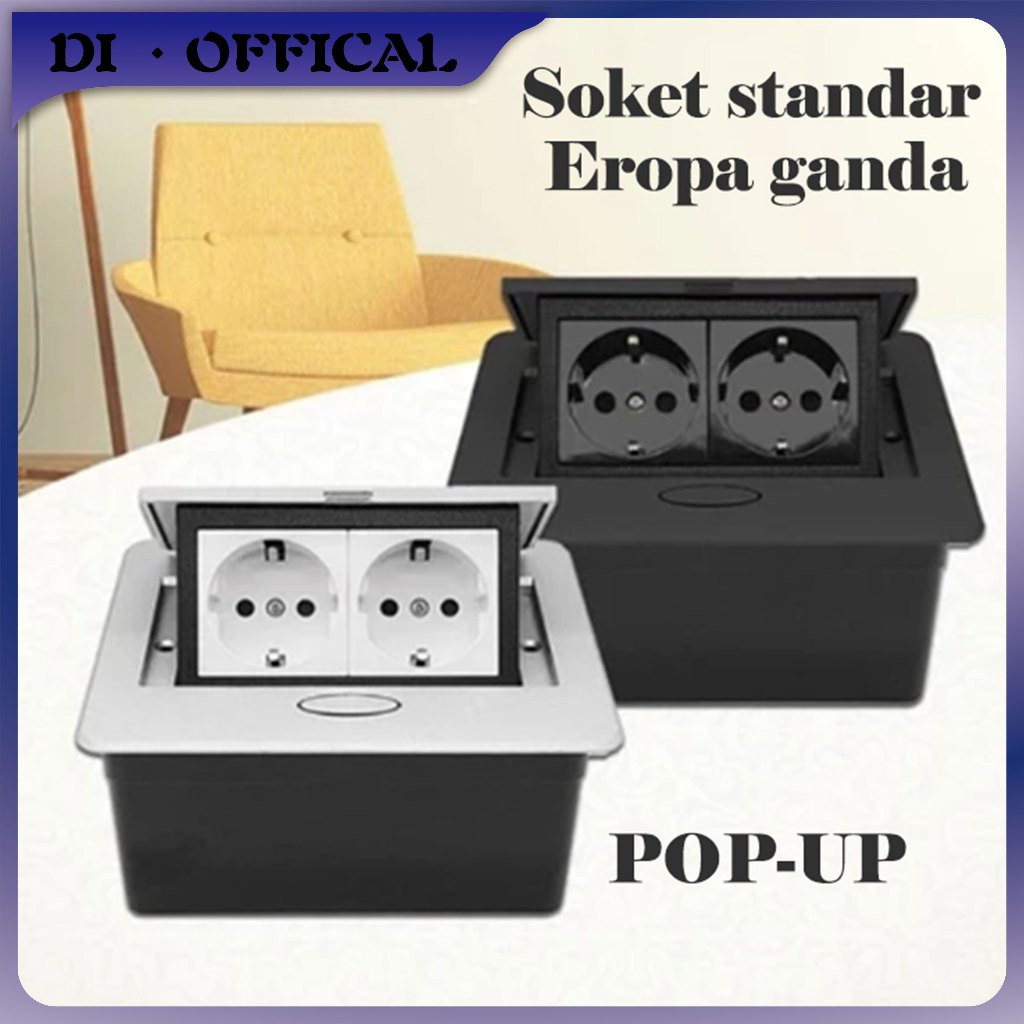 Stop Kontak Lantai Tanam Arde 2 Lubang/ Stop Kontak Lantai 4 Modul Arde Arde