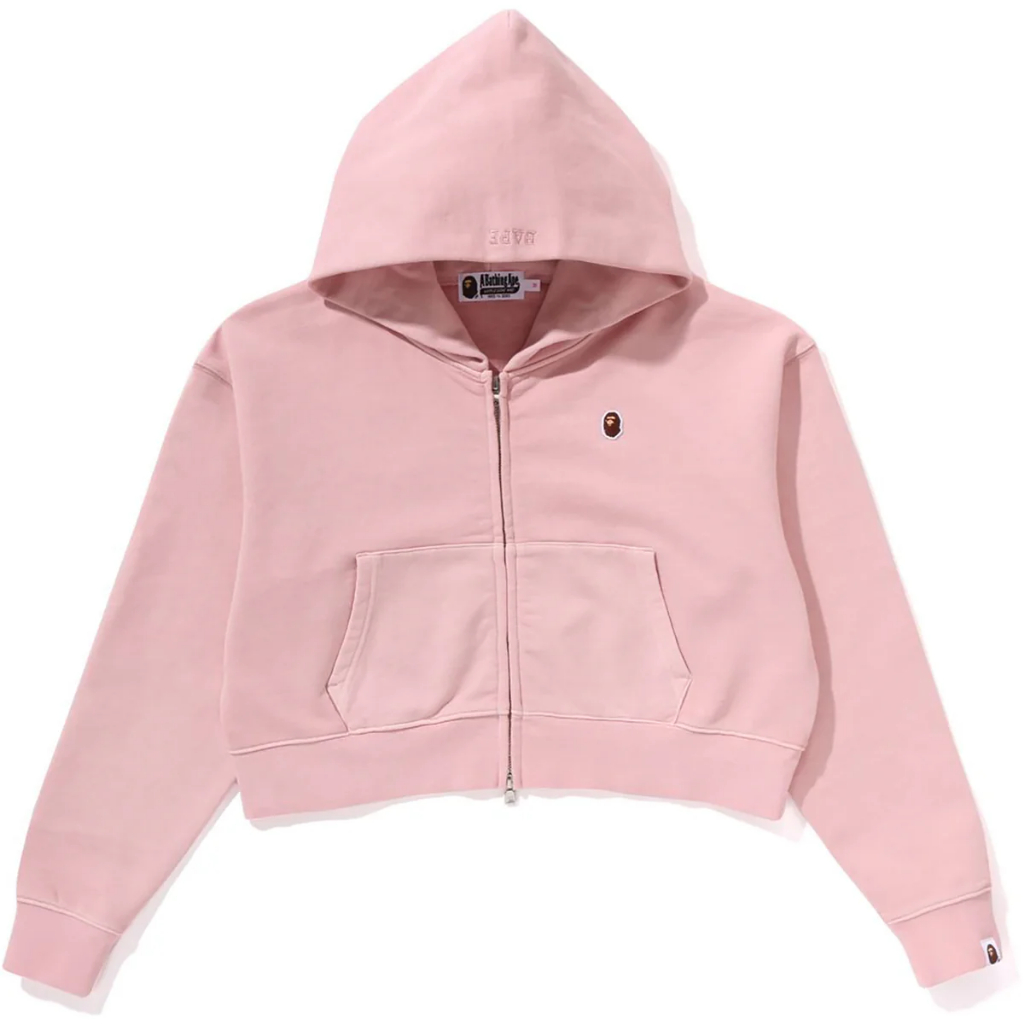 A Bathing Ape Original Pigment Dyed One Point Cropped Zip Hoodie