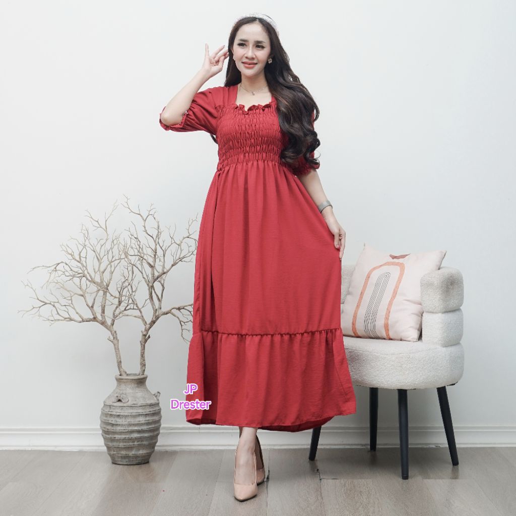 Dress rumahan // Daster Crinkle Airflow // Baju santai // daster modern // daster remaja // daster k