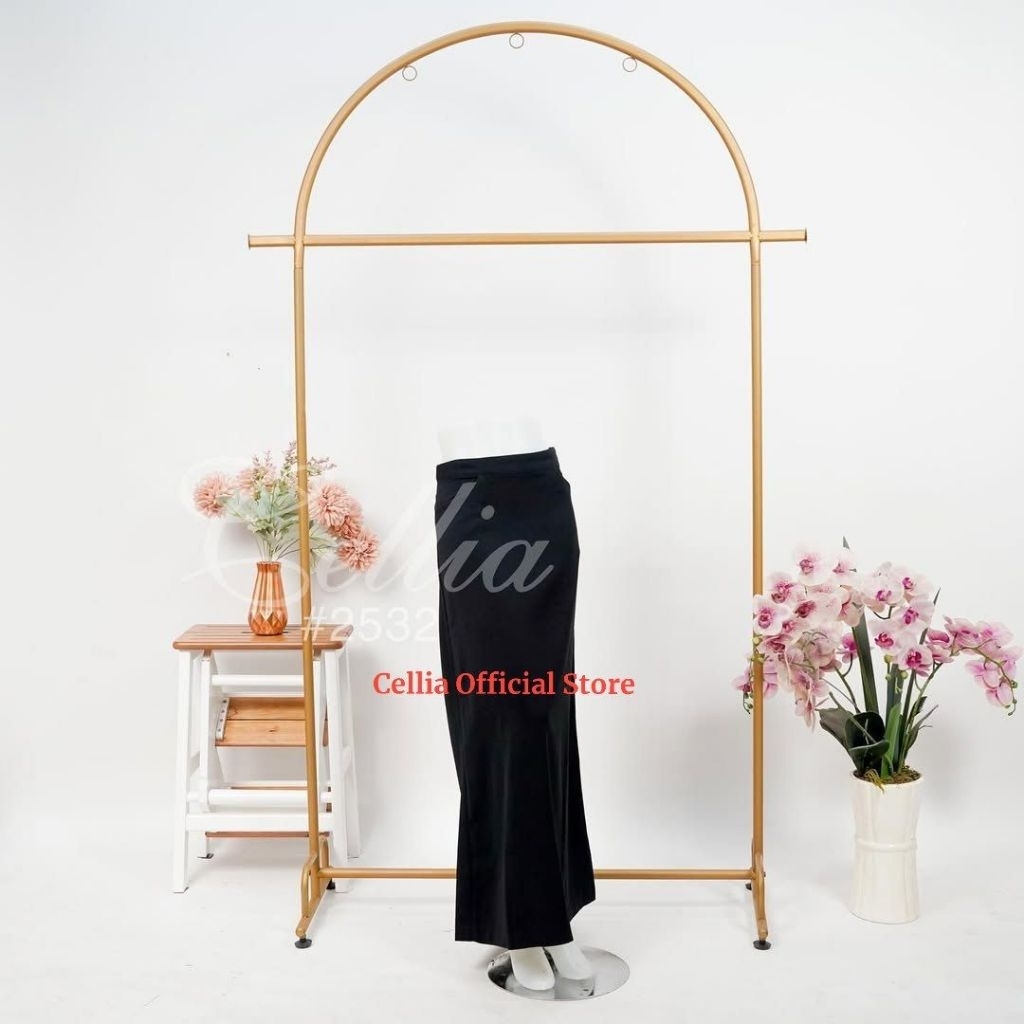 CELLIA 2532 Rok Span Hitam Panjang / Rok Kerja Span Panjang / Rok Hitam Span A Line / Rok Hitam PNS 