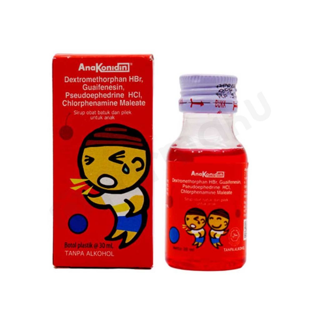 Anakonidin Sirup 30ml/60ml Obat Batuk Dan pilek untuk Anak