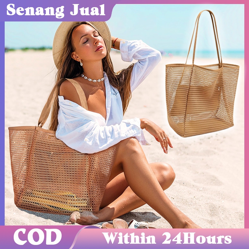 Tas Pantai Selam Scuba Nilon Portabel Tas Jaring Lipat Tas Jaring Alat Mandi