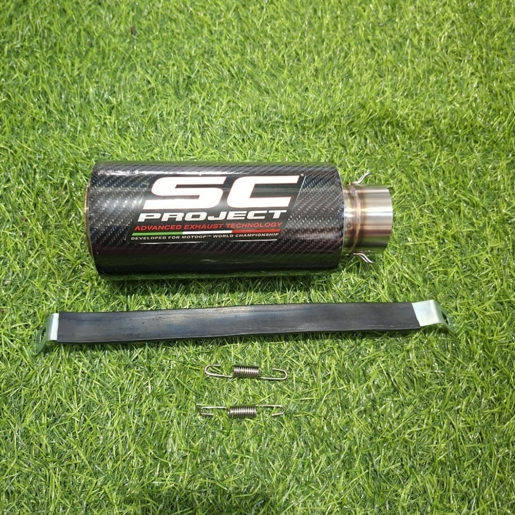 Knalpot Racing SC PROJECT Stenlis Carbon Vixion R15 SatriaFU Byson