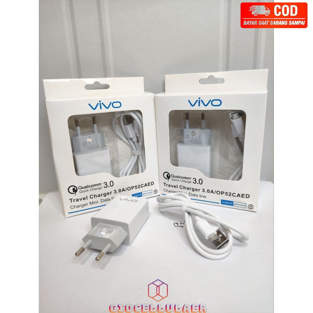 CHARGER CAS CASAN HP VIVO Y12/ VIVO Y12I / VIVO Y15/ VIVO Y17/ TRAVEL CHARGER /3.0A/OP52CAED ORIGINA