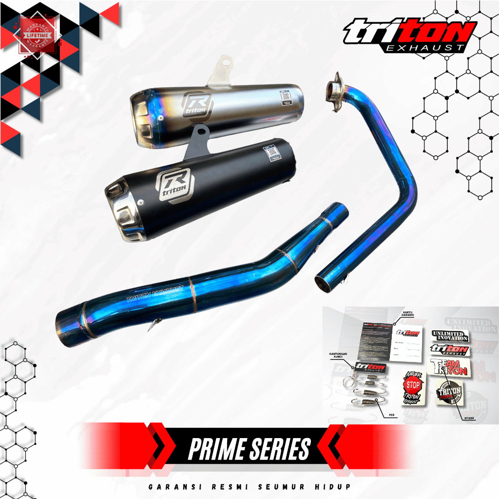 Knalpot Fullset R15 CB150R CBR150R GSX VIXION Original Triton Exhaust Type Prime