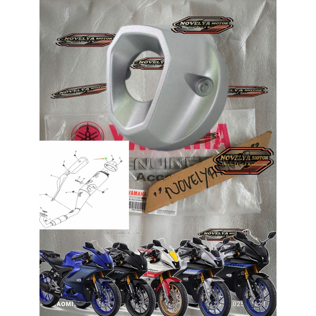 CAP COVER TUTUP UJUNG KNALPOT R15M CONNECTED R15 V4 ORI YAMAHA BDJ-E4799-00