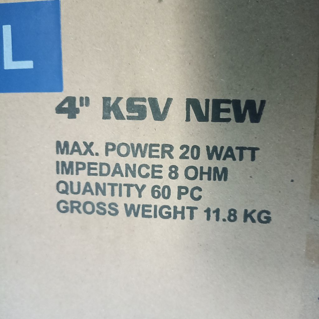 1 DUS ISI 60 PCS SPEAKER 4 INCH ACR KSV NEW 8 ohm 20 watt