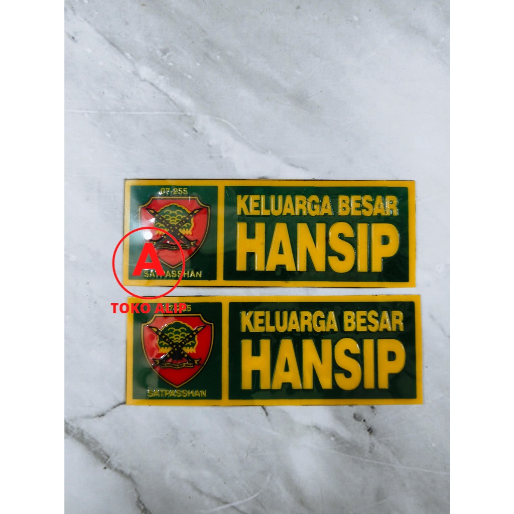 Stiker Plat Hansip (B) - Stiker Linmas -Sticker Hansip Plat Motor - Stiker Plat Keluarga Besar Hansi