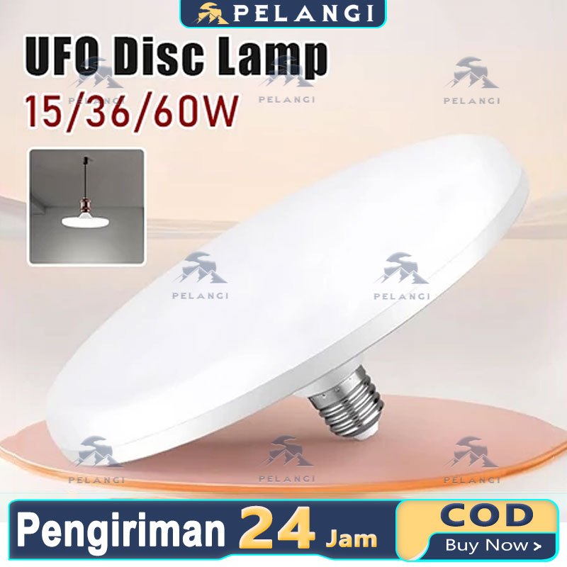 220V E27 Lampu LED Super Terang 20W 30W 40W 60W 100W UFO Lampu LED Lampu Meja Penerangan Putih Hanga