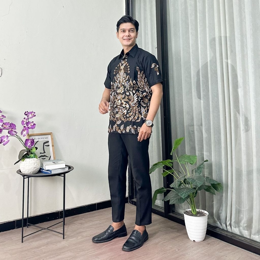 HEM BATIK WK BJ 164 ll ATASAN BATIK PRIA ll BAJU BATIK PRIA ll HEM BATIK