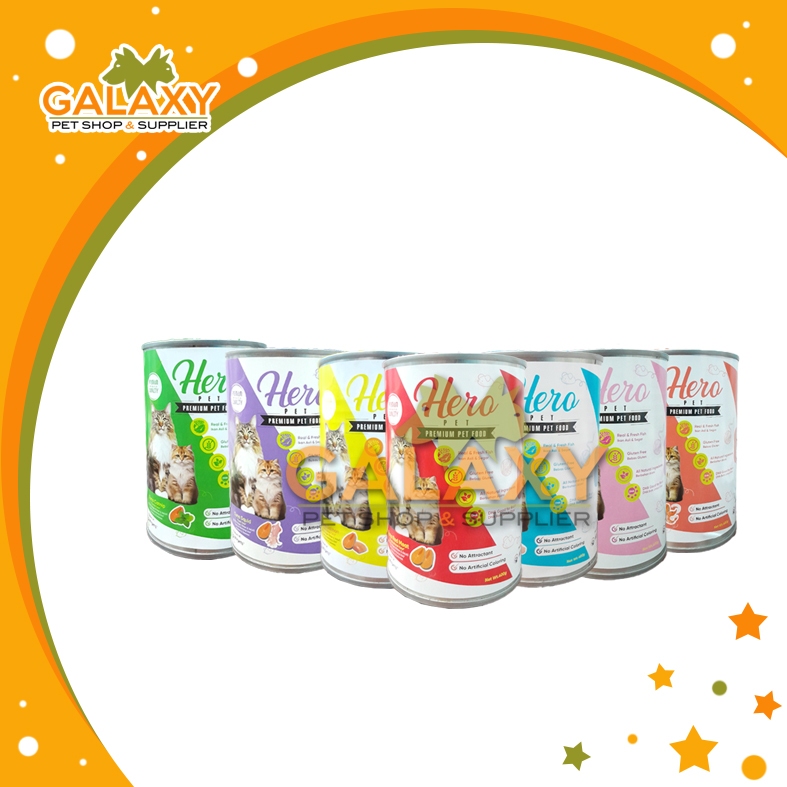 HERO KALENG WETFOOD CAT 400GR (MAKANAN BASAH KUCING)