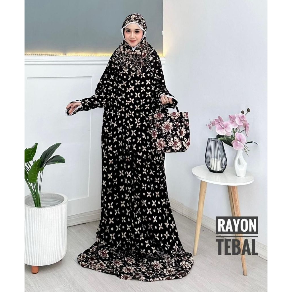 mukena batik pekalongan mukena terusan adem rayon tebal nyaman mukena lajuran dewasa