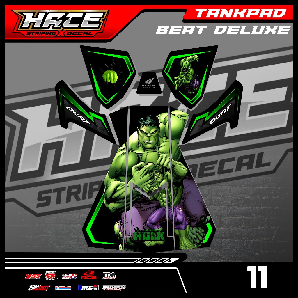 11 STICKER TANKPAD DASBOR BEAT DELUXE - STIKER TANKPAD DASBOR BEAT DELUXE