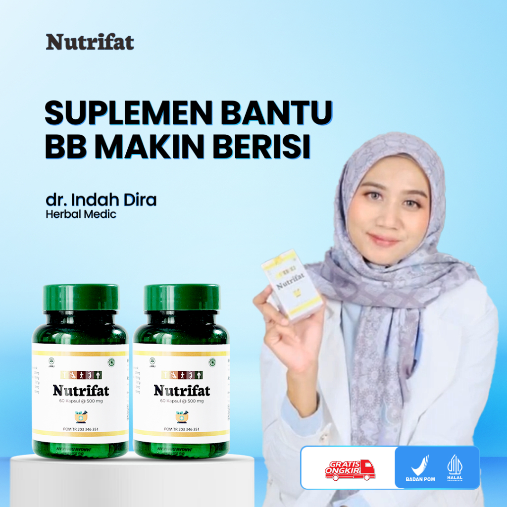 Nutrifat Kapsul Suplemen Penambah Nafsu Makan | Suplemen Penggemuk Badan Herbal | Obat Penambah Nafs