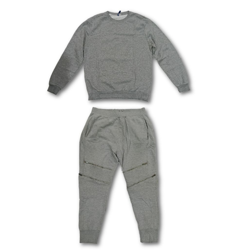 Setelan Baju Pria Preloved – Celana Zara Man & Atasan Divided Baby Terry